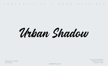 Urban Shadow Script Font