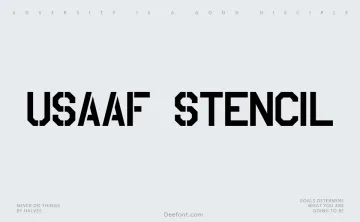 USAAF Stencil Font