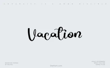 Vacation Script Font