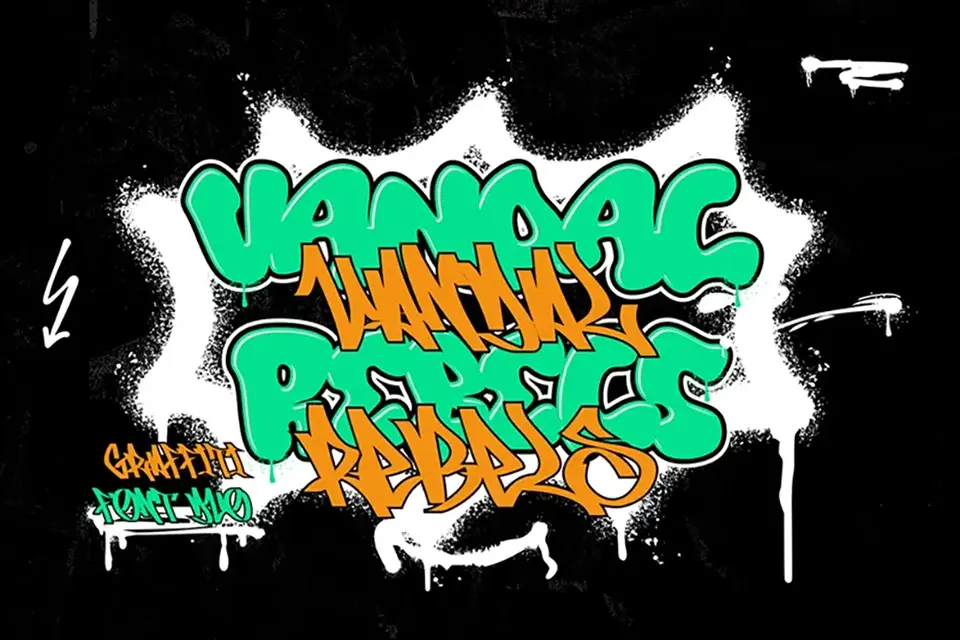 Vandal Rebels Monoline Font