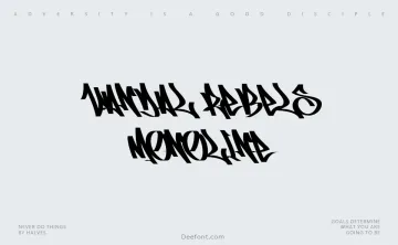 Vandal Rebels Monoline Font