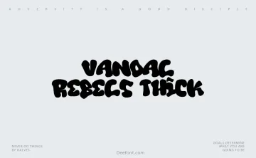 Vandal Rebels Thick Font