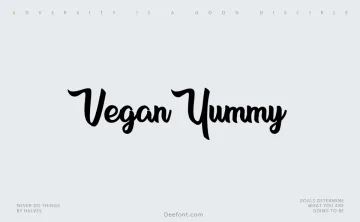 Vegan Yummy Font