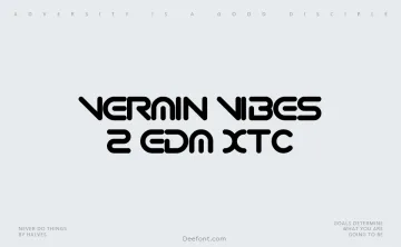 Vermin Vibes 2 EDM XTC Font