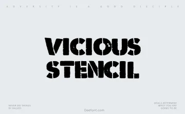 Vicious Stencil Font