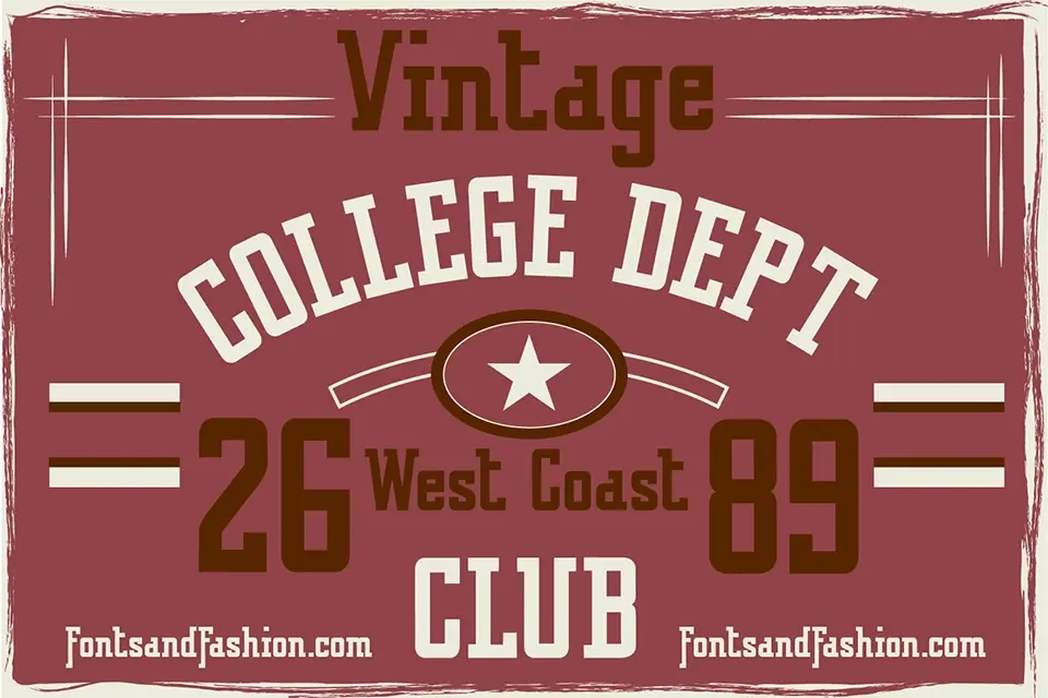 Vintage College Dept Font