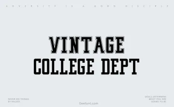 Vintage College Dept Font