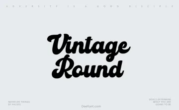 Vintage Round Font