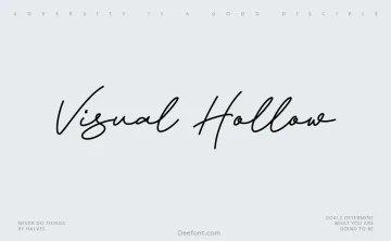 Visual Hollow Script Font