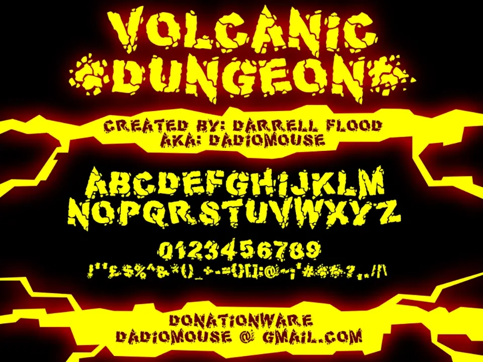 Volcanic Dungeon Font