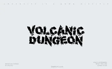 Volcanic Dungeon Font