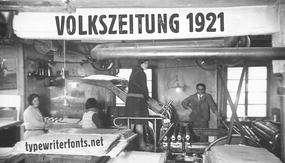 Volkszeitung 21 Font