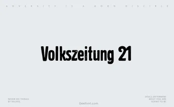 Volkszeitung 21 Font