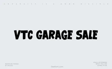 VTC Garage Sale Font