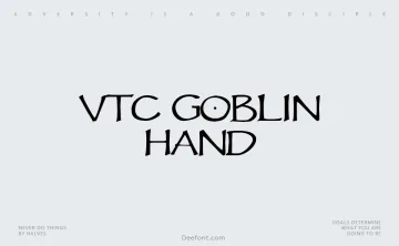 VTC Goblin Hand Font