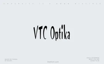 VTC Optika Font