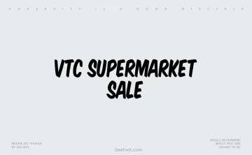 VTC Supermarket Sale Font