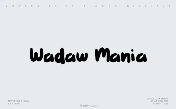 Wadaw Mania Font