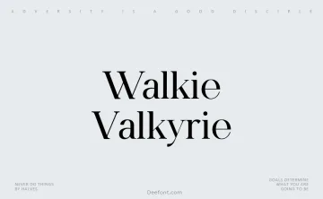 Walkie Valkyrie Font