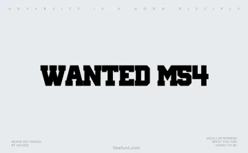 Wanted M54 Font