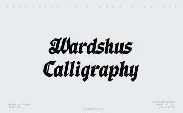 Wardshus Calligraphy Font