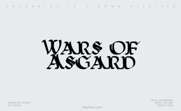 Wars of Asgard Font