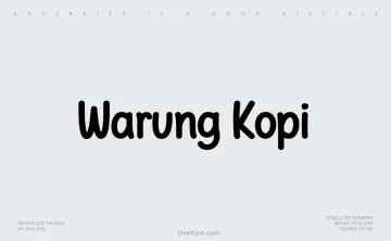 Warung Kopi Font