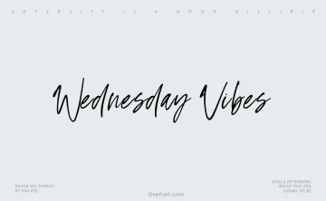 Wednesday Vibes Font