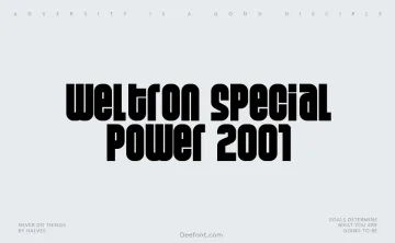 Weltron Special Power 2001 Font