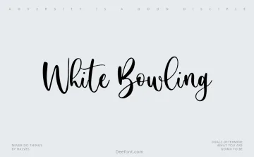 White Bowling Font