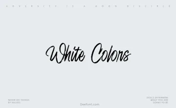 White Colors Font