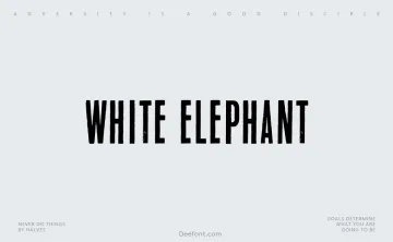 White Elephant Font