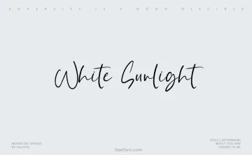 White Sunlight Font