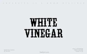 White Vinegar Font
