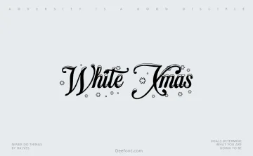 White Xmas Font