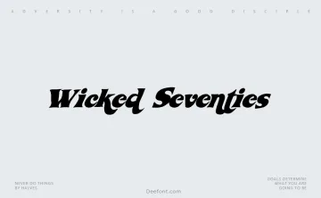 Wicked Seventies Font
