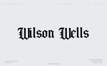 Wilson Wells Font