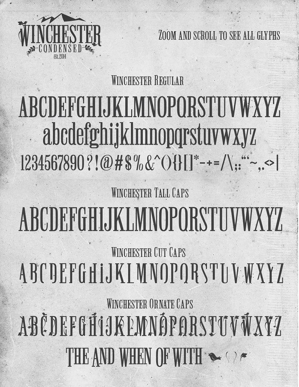 Winchester Condensed Font