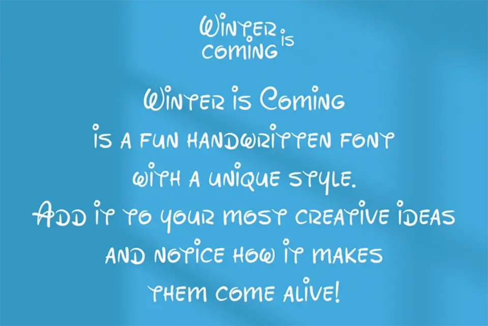 Winter Is Coming Font