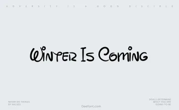 Winter Is Coming Font
