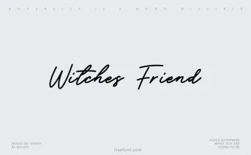 Witches Friend Script Font
