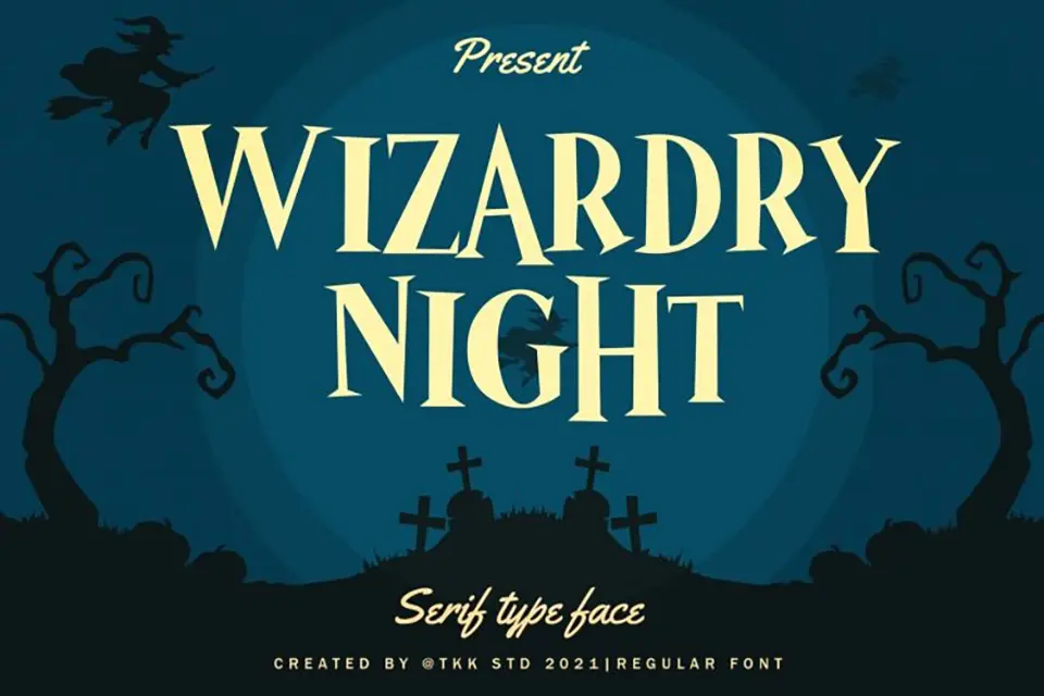 Wizardry Night Font