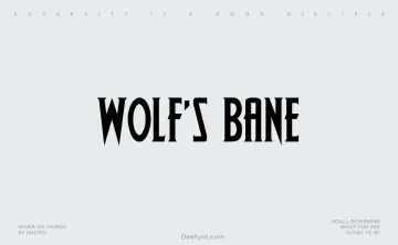 Wolf’s Bane Font