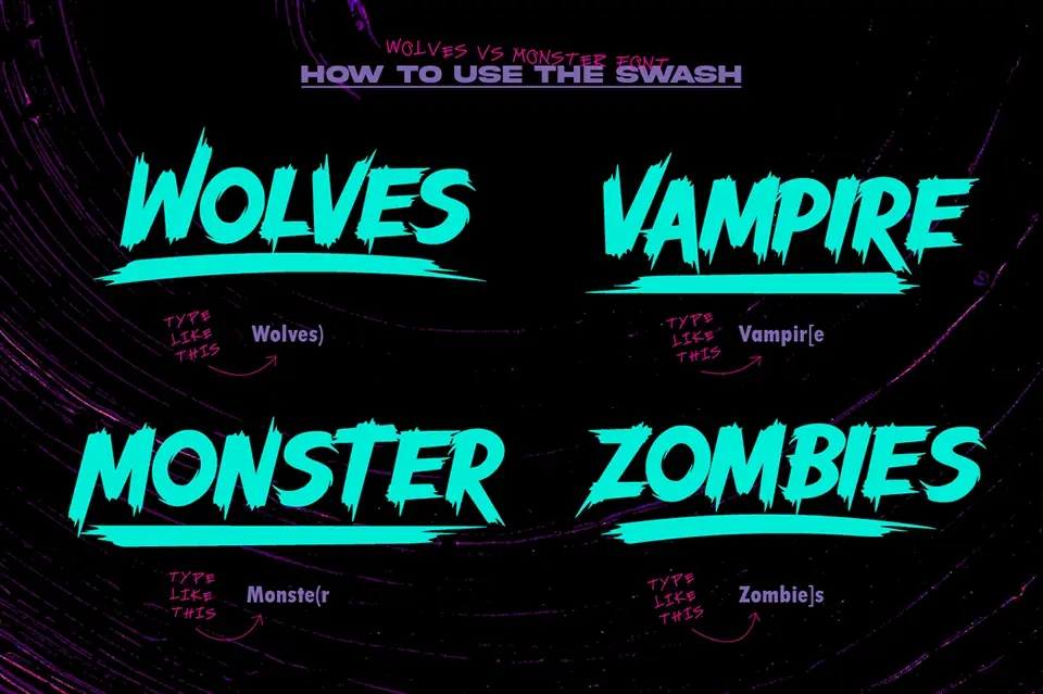 Wolves Vs Monster Font