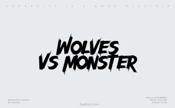 Wolves Vs Monster Font