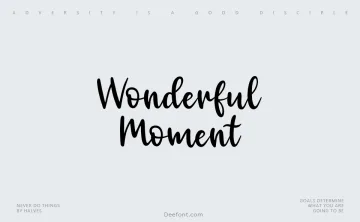 Wonderful Moment Font