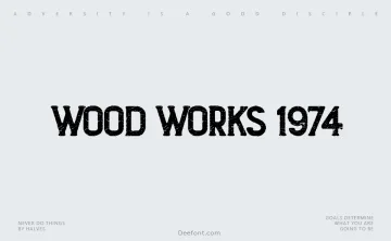 Wood Works 1974 Font
