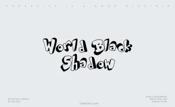 World Black Shadow Font