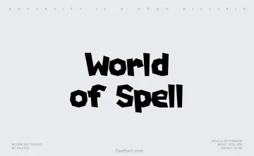 World of Spell Font
