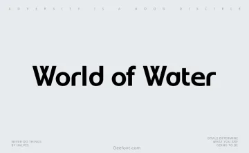 World of Water Font
